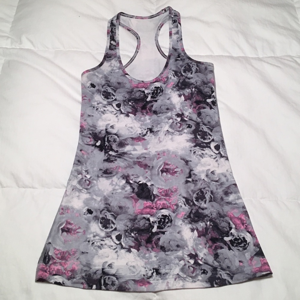 Lululemon Cool Racerback Tank Rose Floral 4 Pink